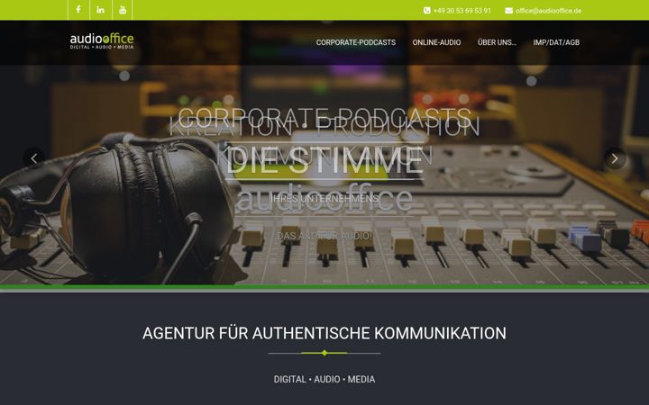 Screenshot ta' audiooffice.de