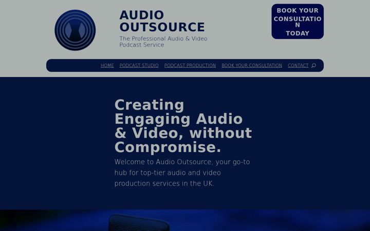 Screenshot of audiooutsource.co.uk