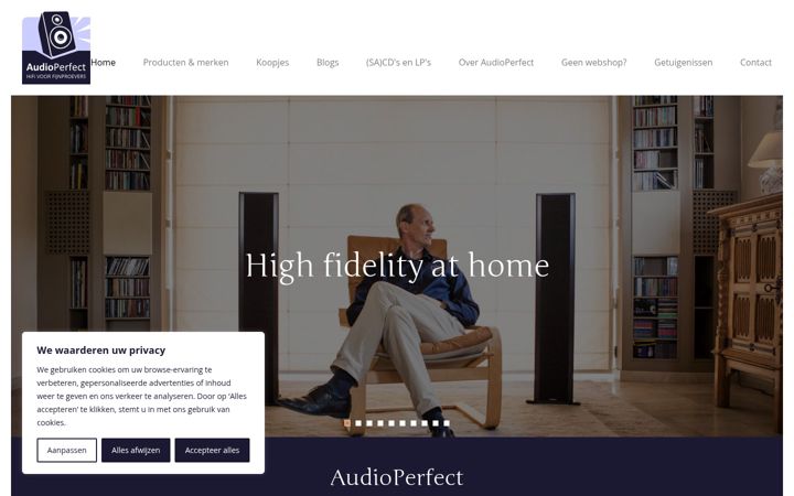 Screenshot of audioperfect.be