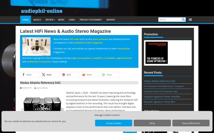 Screenshot of audiophil-online.com
