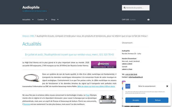 Screenshot of audiophile.ch