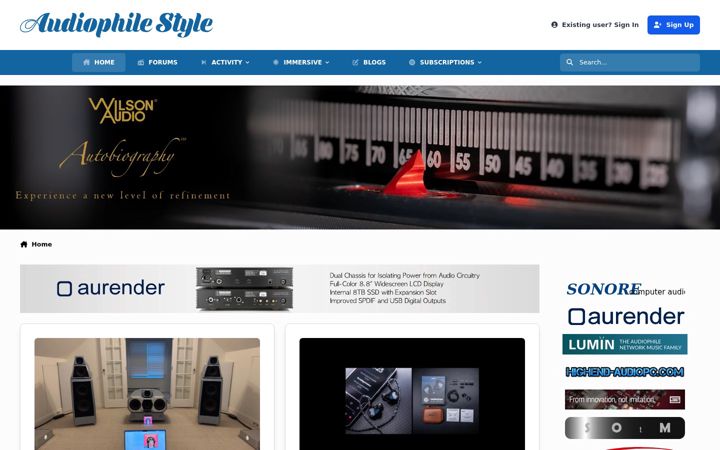 Screenshot of audiophilestyle.com