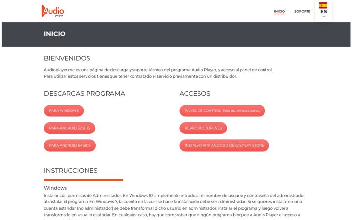 Screenshot of audioplayer.me