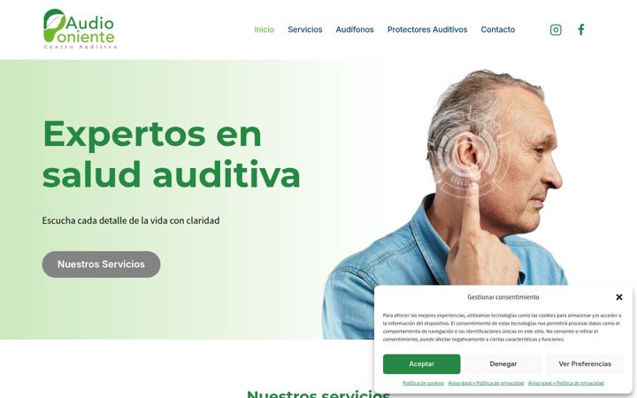 Screenshot of audioponiente.com
