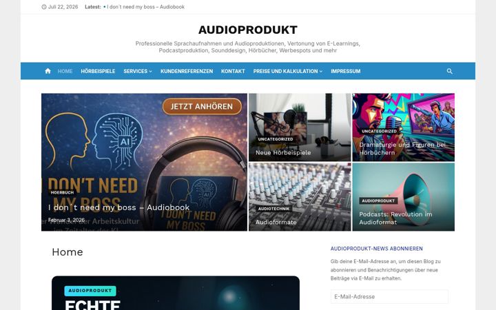 Zrzut ekranu audioprodukt.de