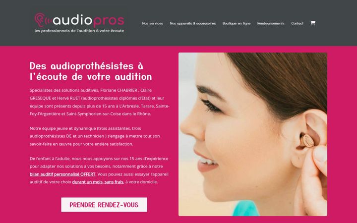 Zrzut ekranu audiopros.fr