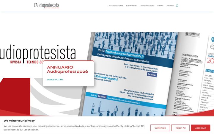 Screenshot of audioprotesista.it