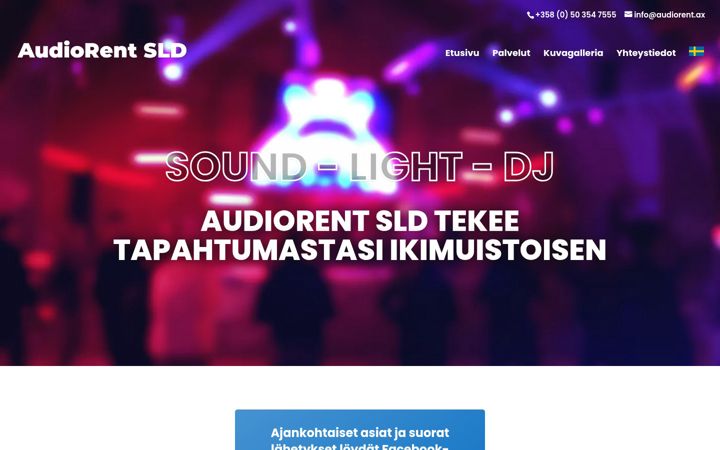 Zrzut ekranu audiorent.fi