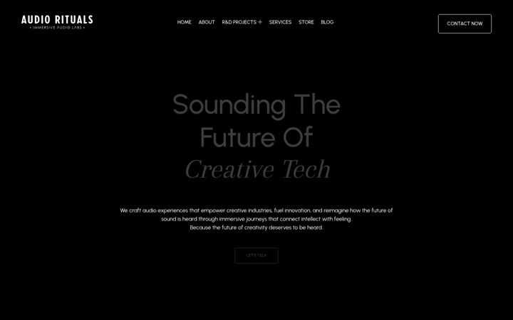 Zrzut ekranu audiorituals.io