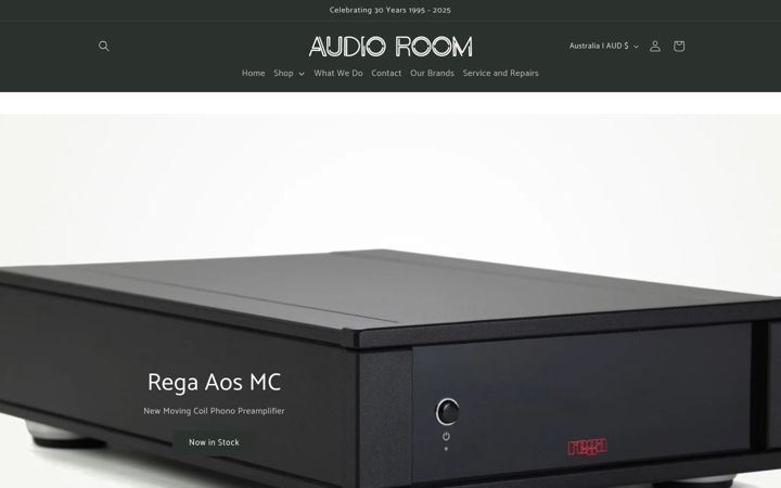 Screenshot of audioroom.com.au