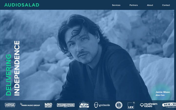 Screenshot of audiosalad.com