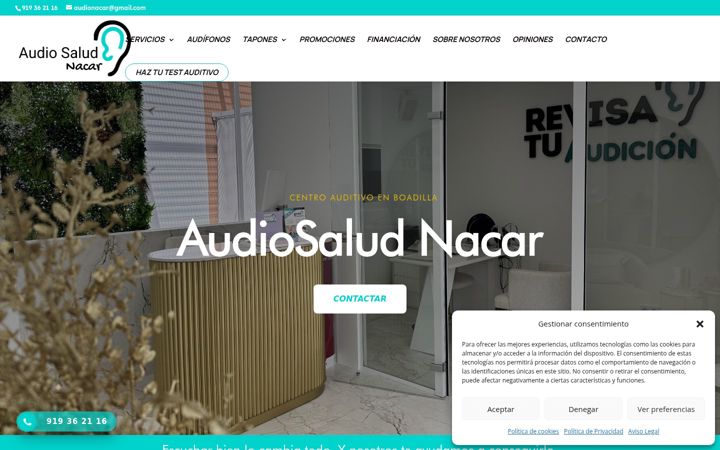 Screenshot of audiosaludnacar.es