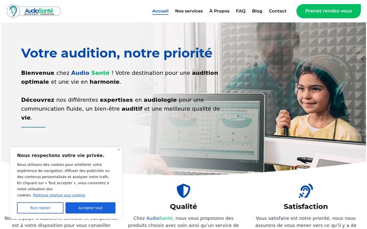 Zrzut ekranu audiosante.be
