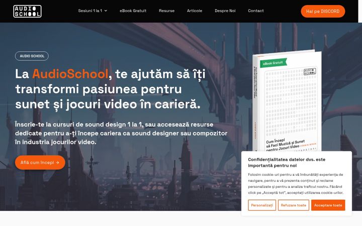 Screenshot of audioschool.ro