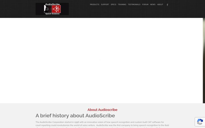 Screenshot of audioscribe.com