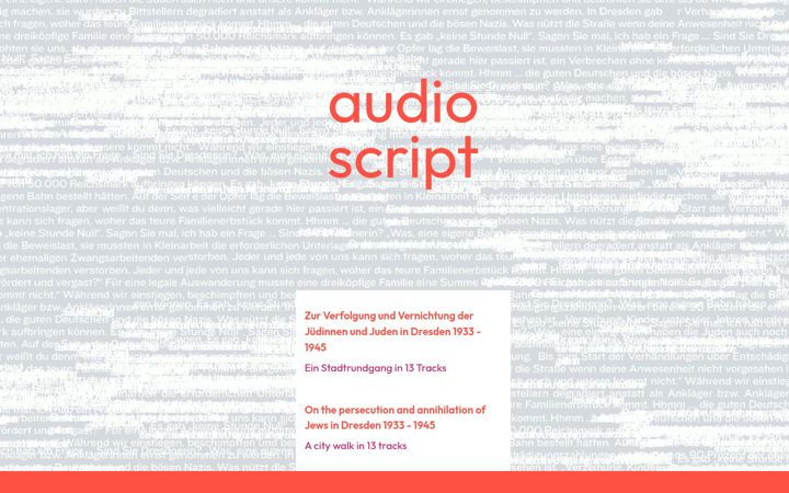 Snímek obrazovky audioscript.net