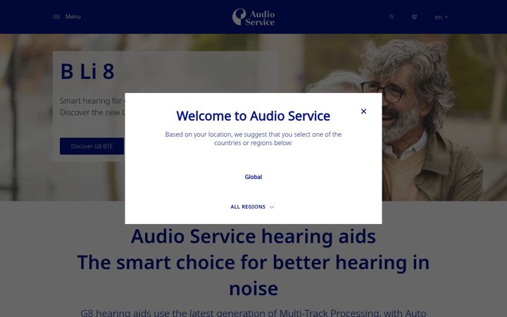 Zrzut ekranu audioservice.com