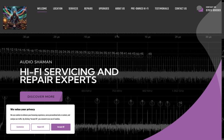 Zrzut ekranu audioshaman.co.uk