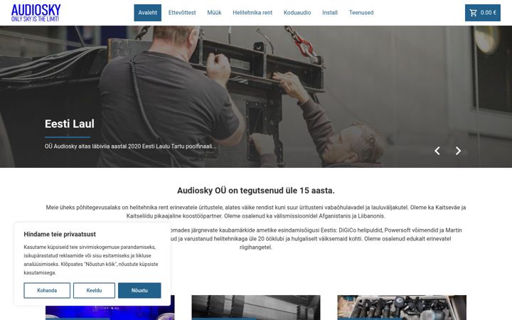 Screenshot of audiosky.ee