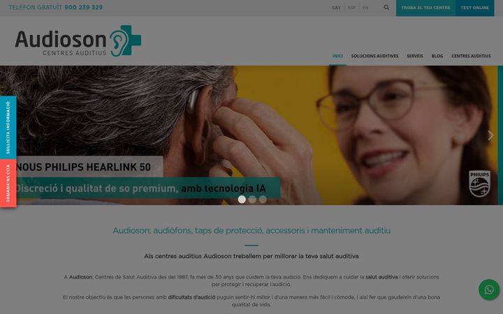Screenshot of audioson.es