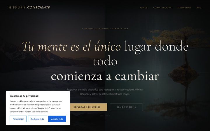 Screenshot of audiosparatubienestar.com