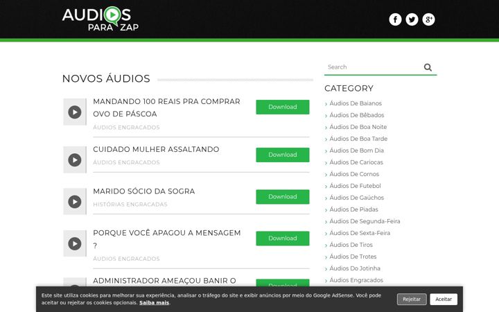 Zrzut ekranu audiosparazap.com