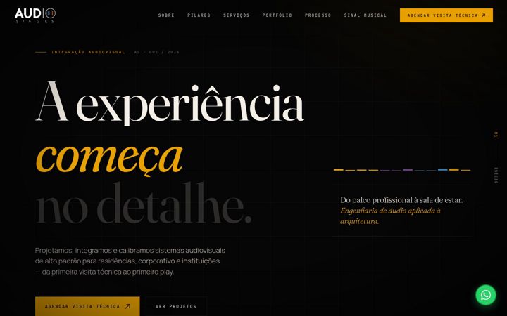 Screenshot of audiostages.com.br