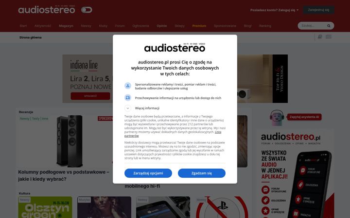 Screenshot of audiostereo.pl
