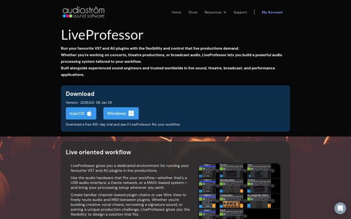 Screenshot of audiostrom.com