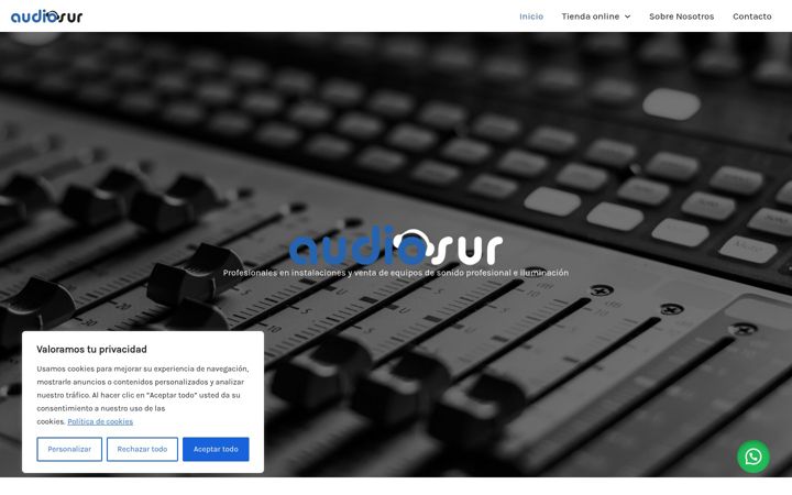 Screenshot of audiosurmadrid.com