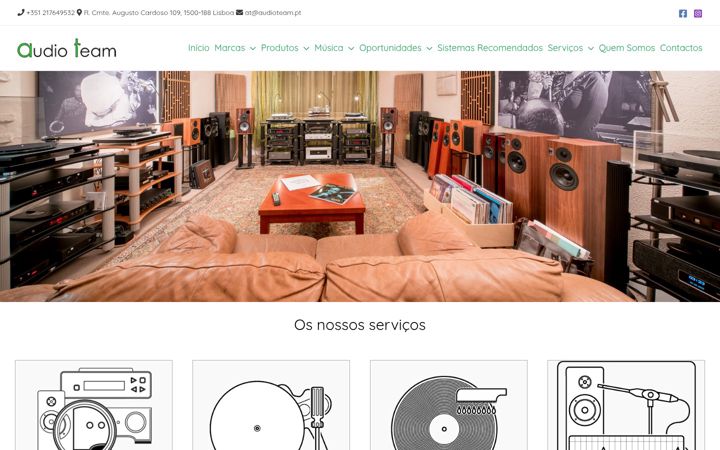 Screenshot of audioteam.pt