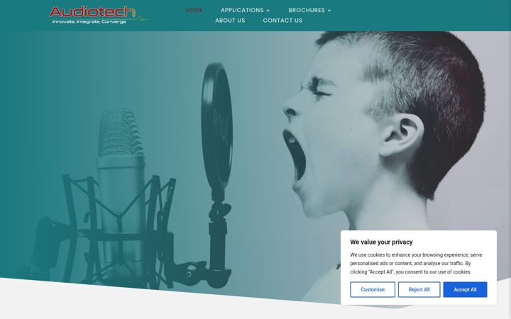 Screenshot of audiotech.co.za
