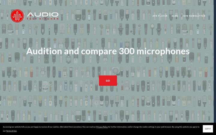 Screenshot of audiotestkitchen.com