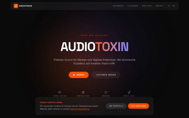 Ekrano kopija audiotoxin.de