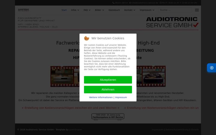 Posnetek zaslona audiotronic-service.de