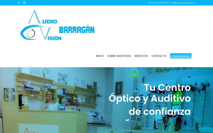 Screenshot of audiovisionbarragan.com
