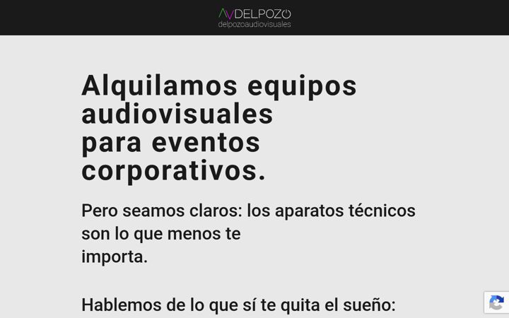 Captura de pantalla de audiovisualesdelpozo.es