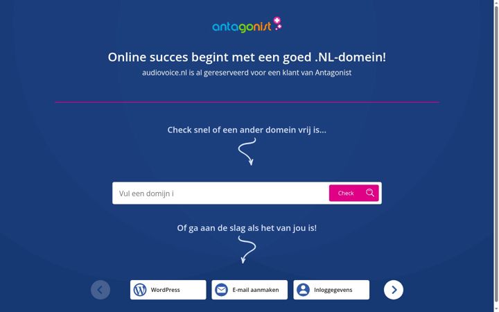 Screenshot of audiovoice.nl