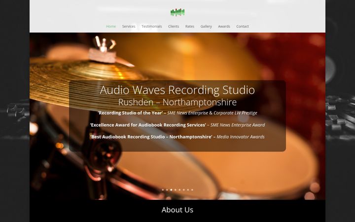 Screenshot of audiowaves-studio.co.uk