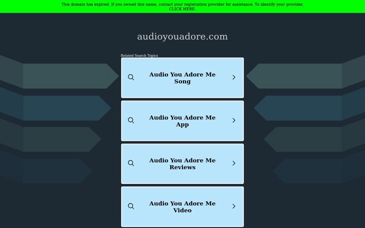 Screenshot of audioyouadore.com