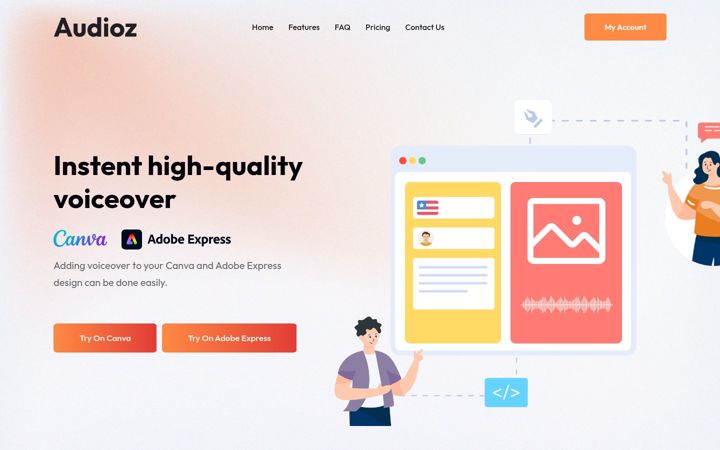 Screenshot of audioz.io