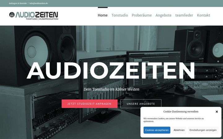 Screenshot of audiozeiten.de