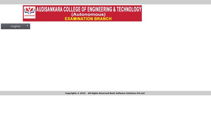 Screenshot of audisankaraexams.in