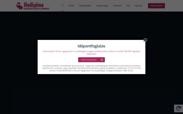 Screenshot of audissima.hu