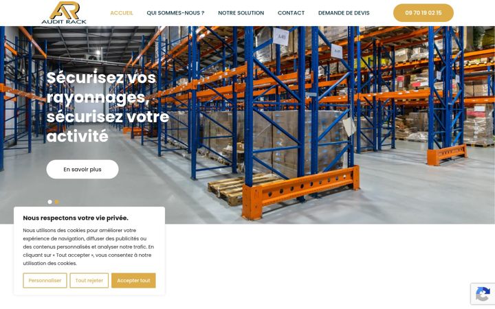 Screenshot of audit-rack.fr