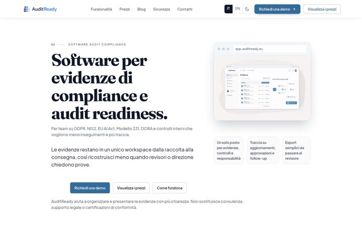 Screenshot of audit-ready.eu