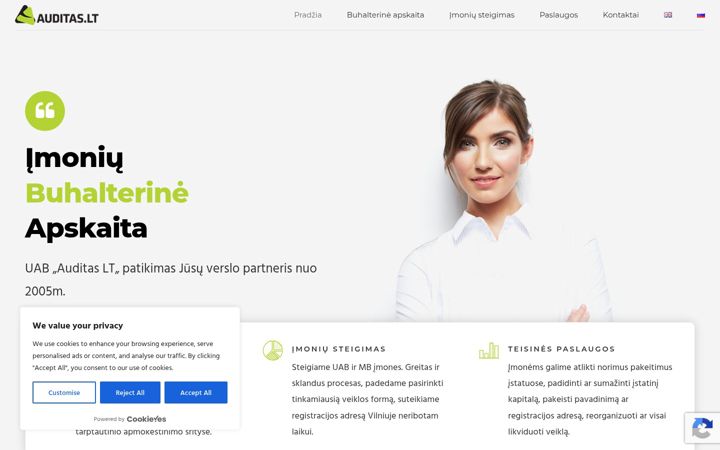 Screenshot of auditas.lt