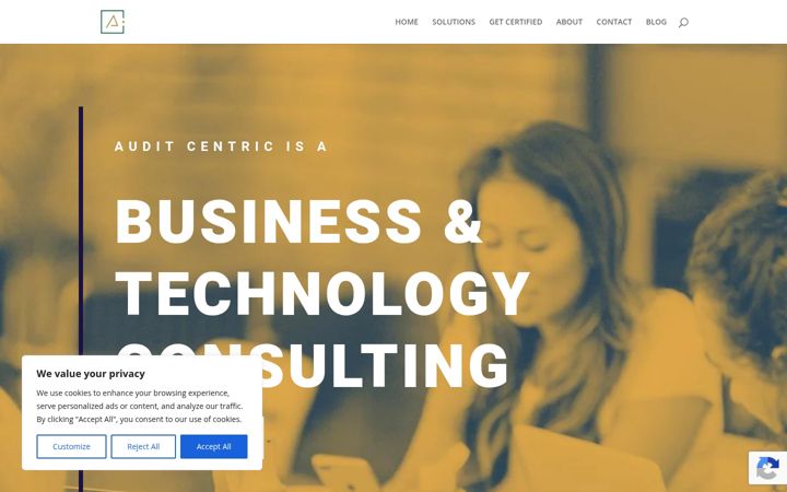 Screenshot of auditcentric.com