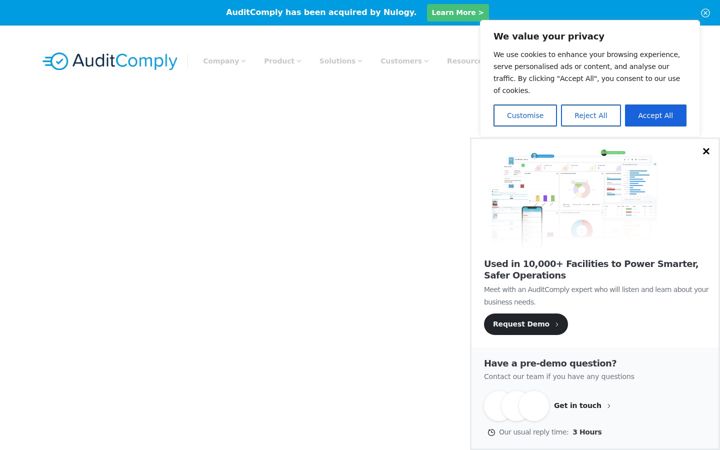 Screenshot του auditcomply.com