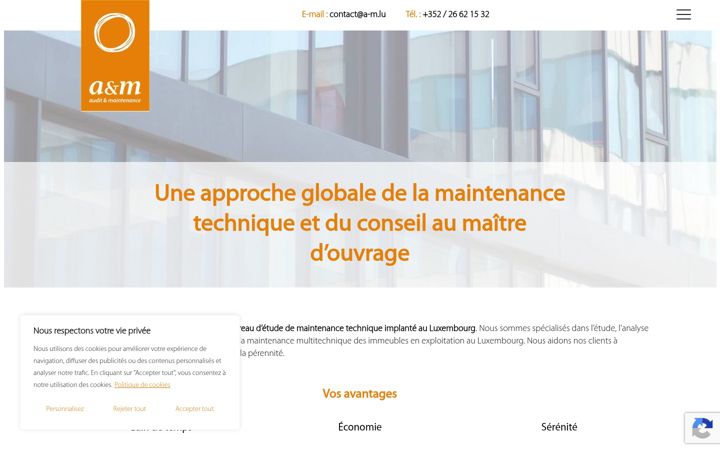 Screenshot of auditetmaintenance.lu